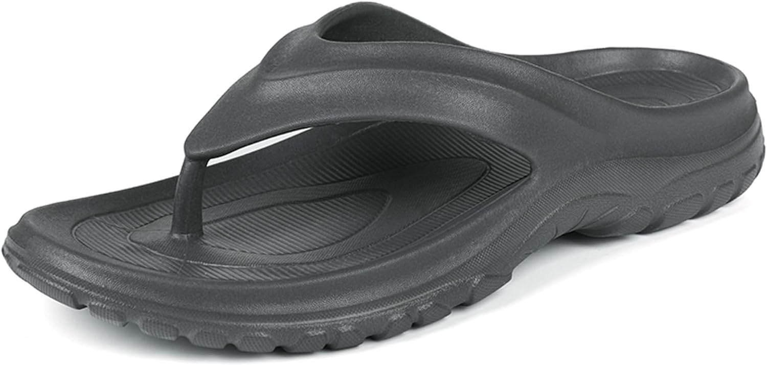 

Летние мужские тапочки-сандалии пляжная обувь удобные с противоскользящей подошвой износостойкие шлепанцы мягкие легкие с пряжкой EVA Generic, серый