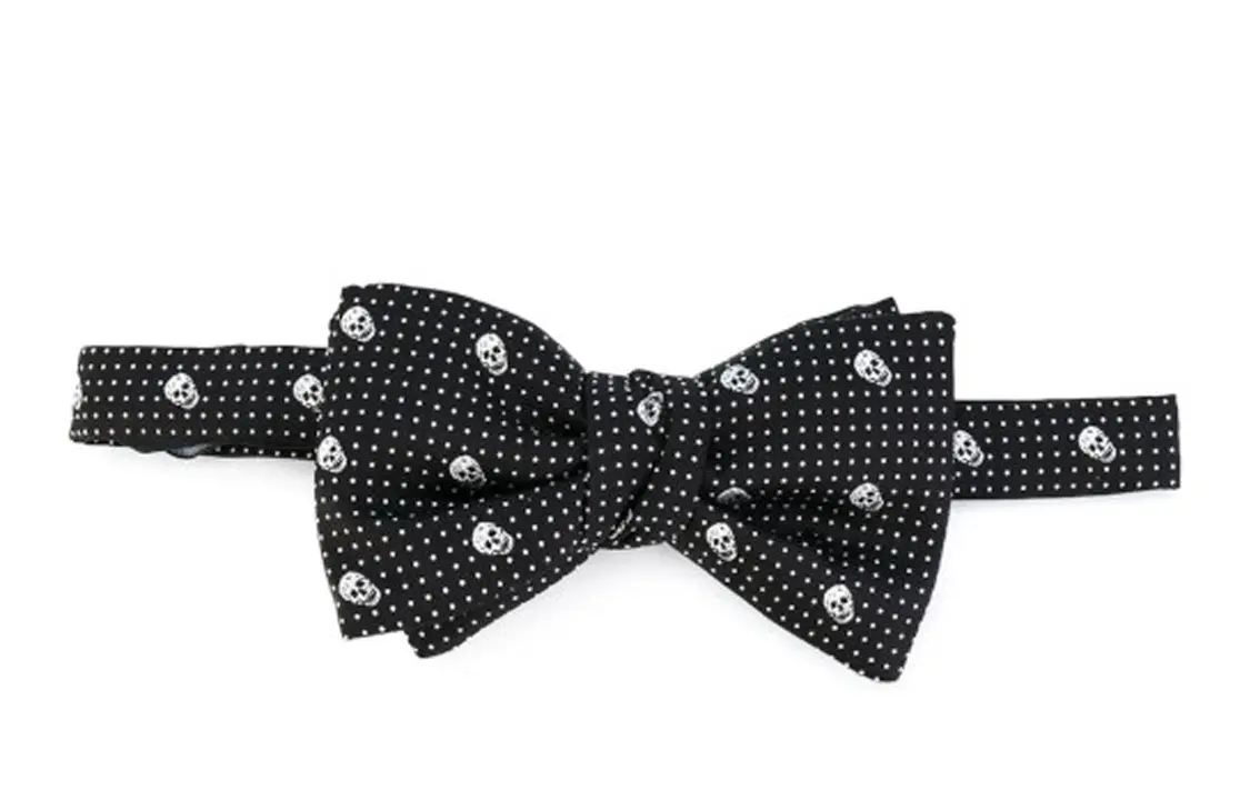 

Черный шелковый галстук Men's Alexander McQueen