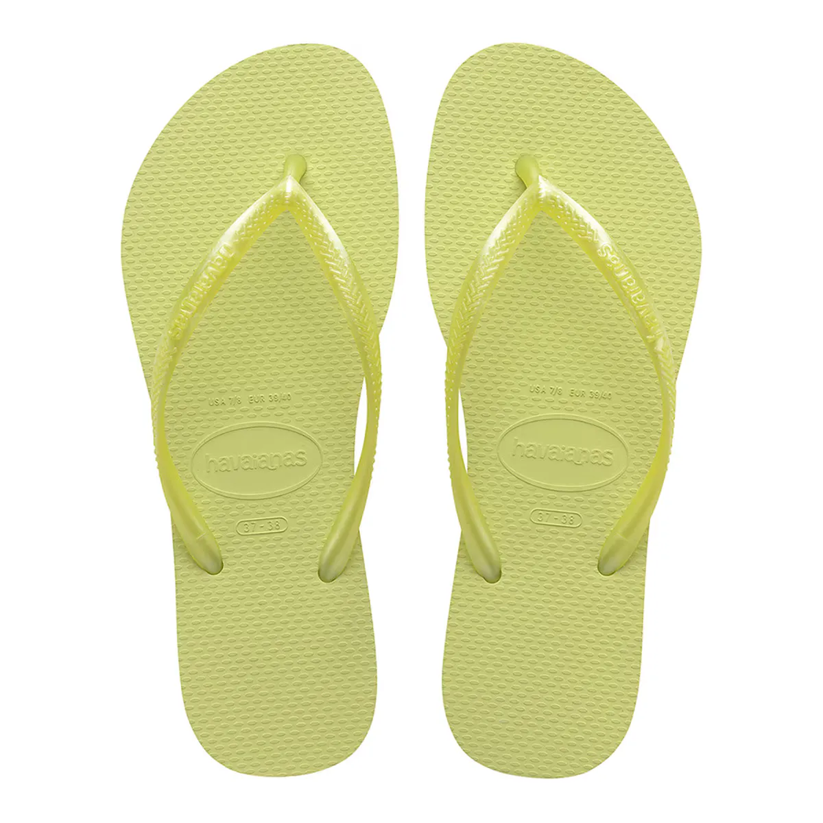 Женские шлепанцы Hav. Тонкий Матча Зеленый 412 Havaianas, лаймово-зеленый