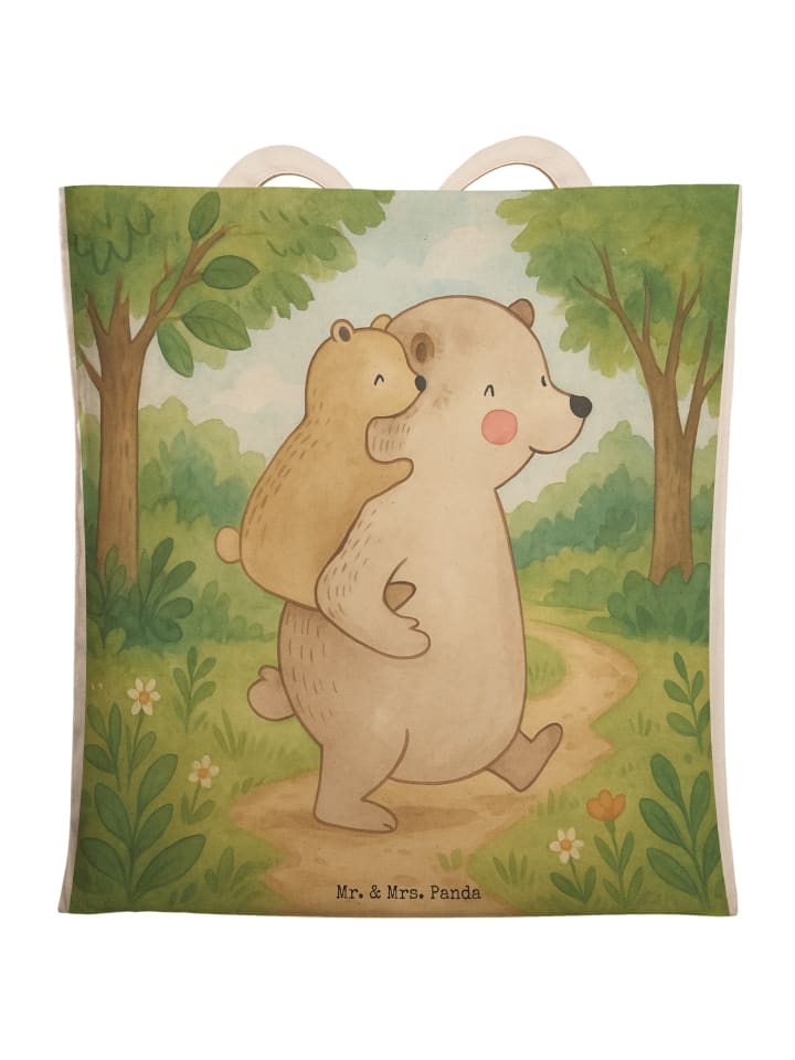 

Mr. & Mrs. Panda Сумка с дизайном «Папа Медведь» без слогана, белого цвета