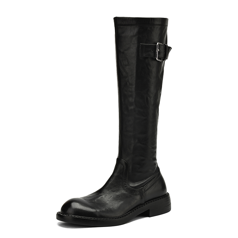 Yeezyy Reezy Черные женские высокие сапоги, цвет Black