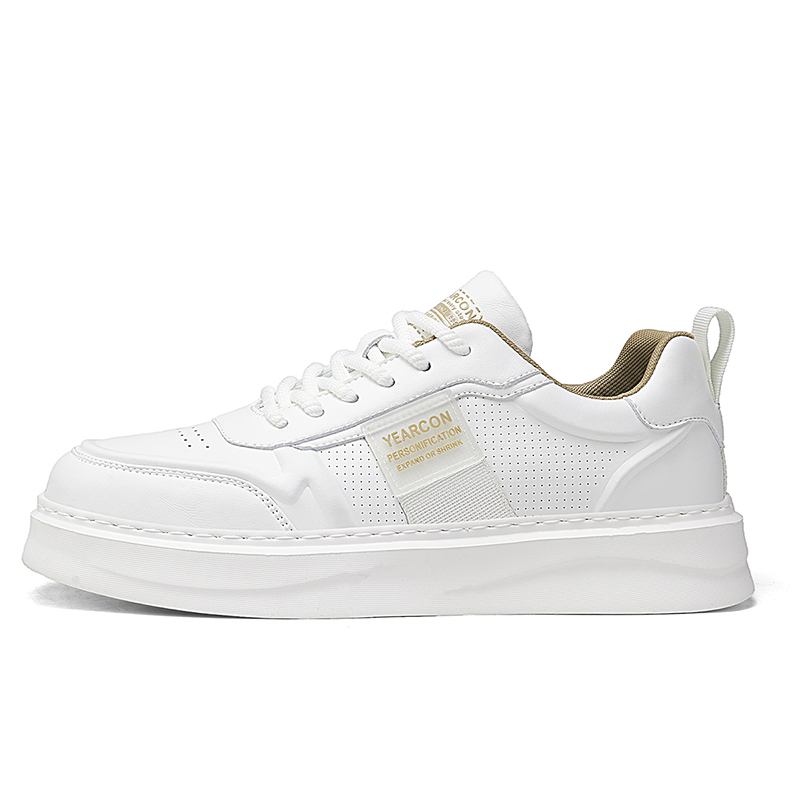 

YEARCON Дышащие низкие скейтерские кроссовки мужские белый хаки, цвет White Khaki