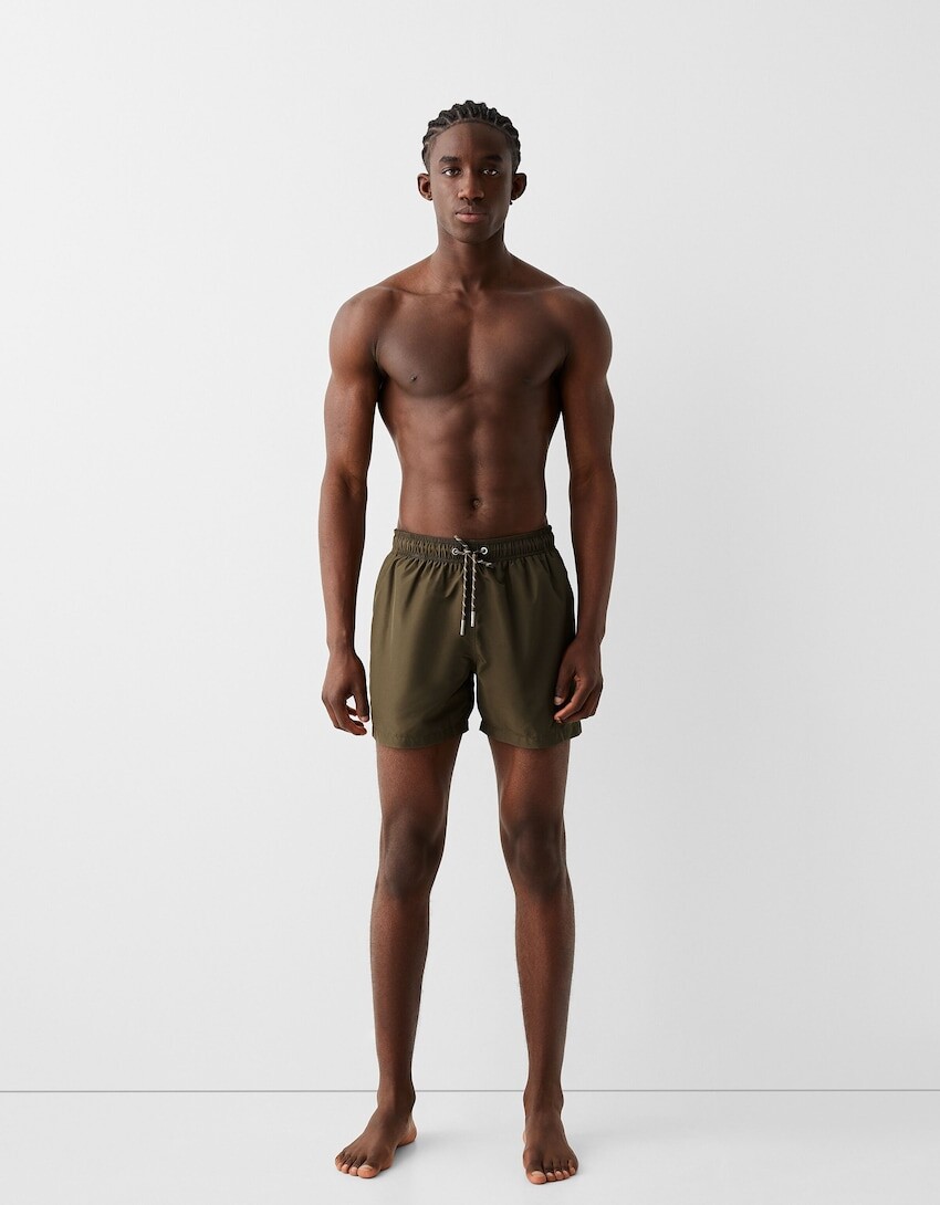 

Базовые плавки Bershka, хаки