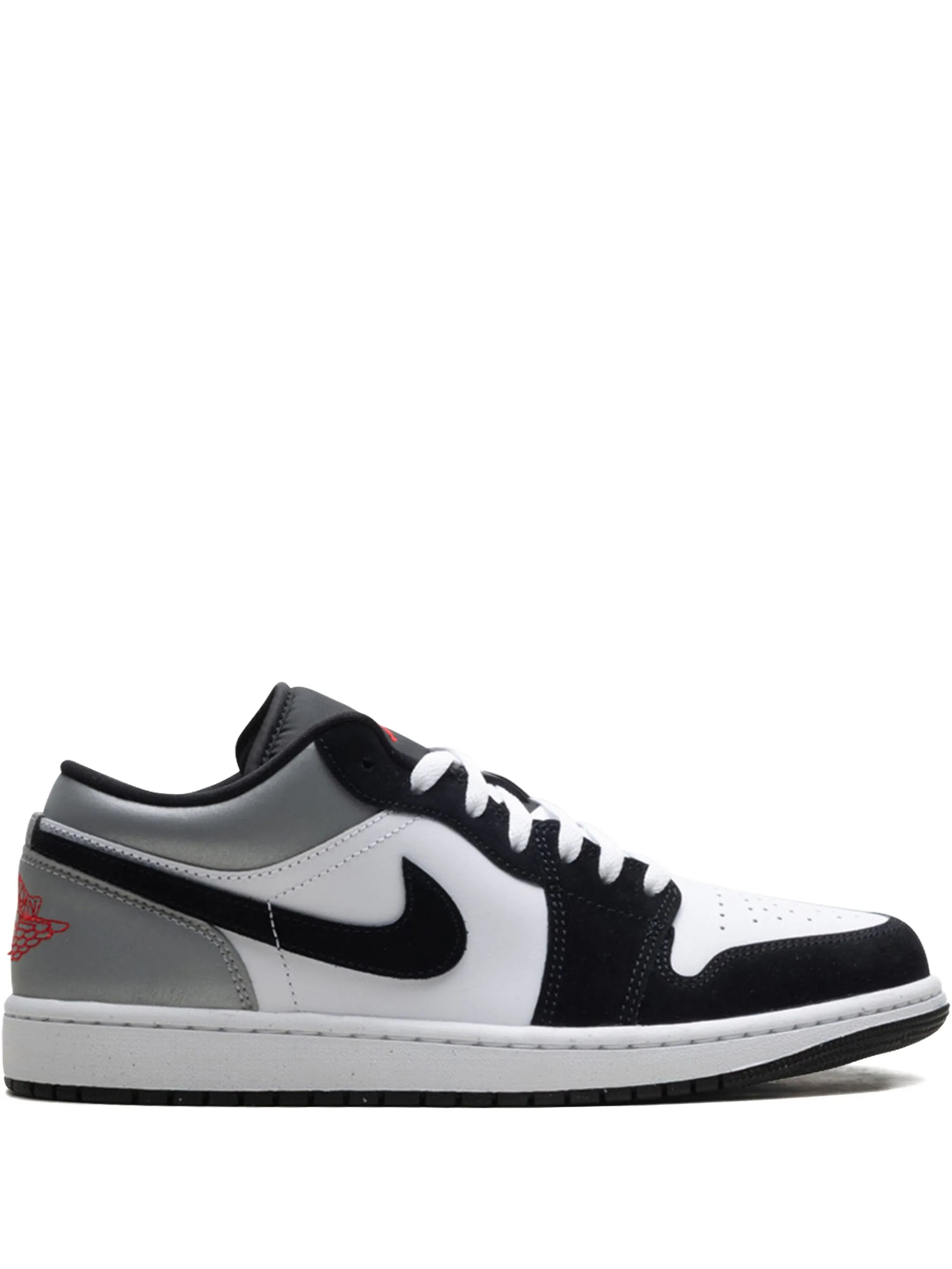 Кроссовки Jordan 1 Low SE "White/Fire Red/Black/Matte", белый