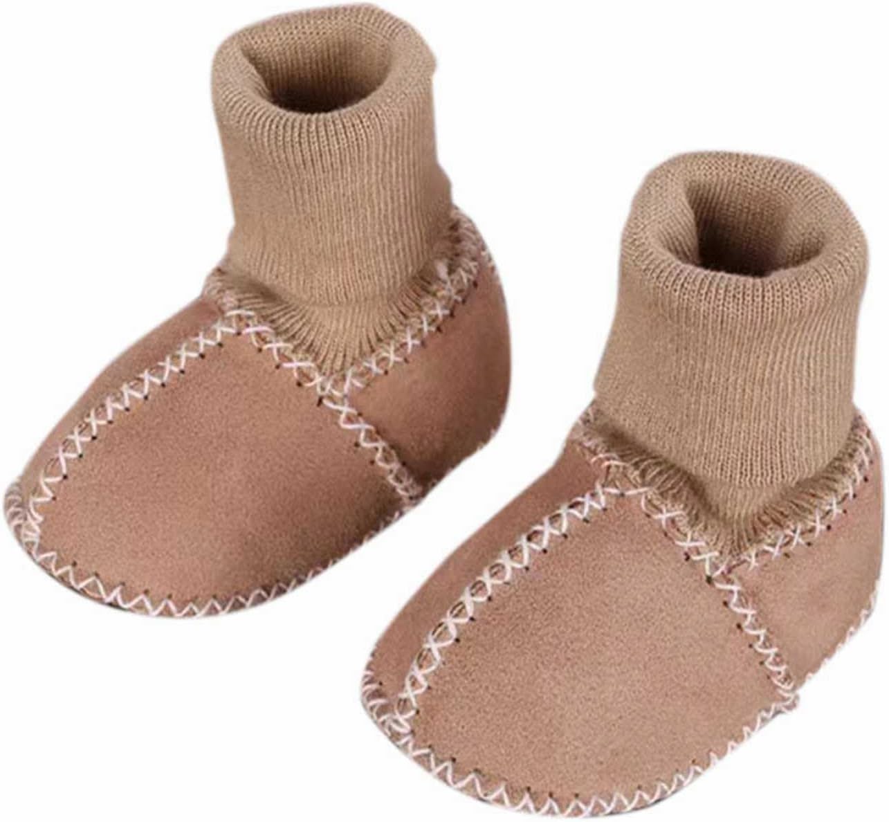 

Детские зимние носочные ботиночки для мальчиков и девочек, вязаные пинетки для малышей с мягкой подошвой, удобные и теплые носочные ботинки для ходьбы Generic, Coffee