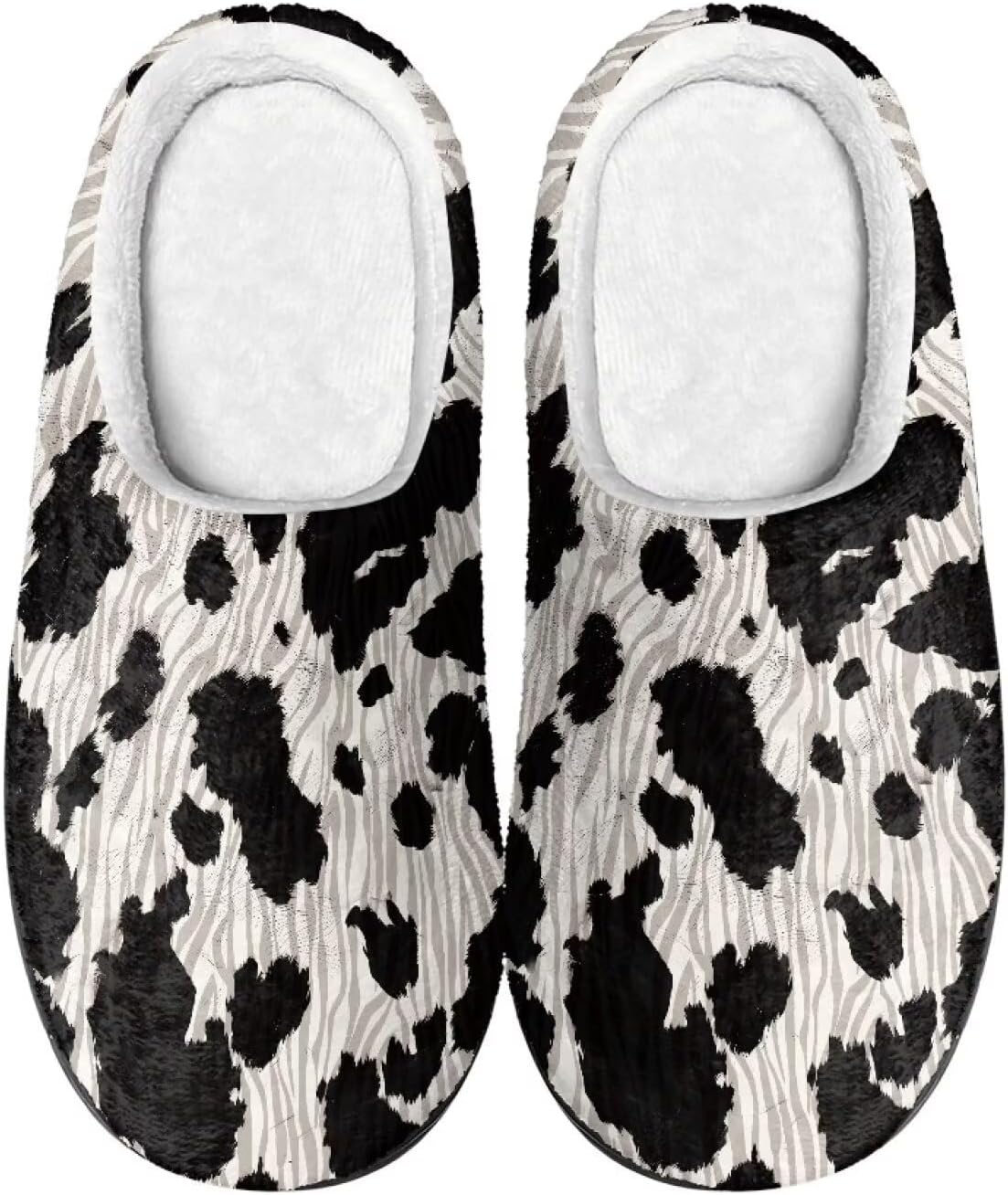 

Унисекс тапочки из хлопка, домашние тапочки для дома и улицы, зимние хлопковые тапочки для женщин и мужчин Pjheqoxe, Cow Spot