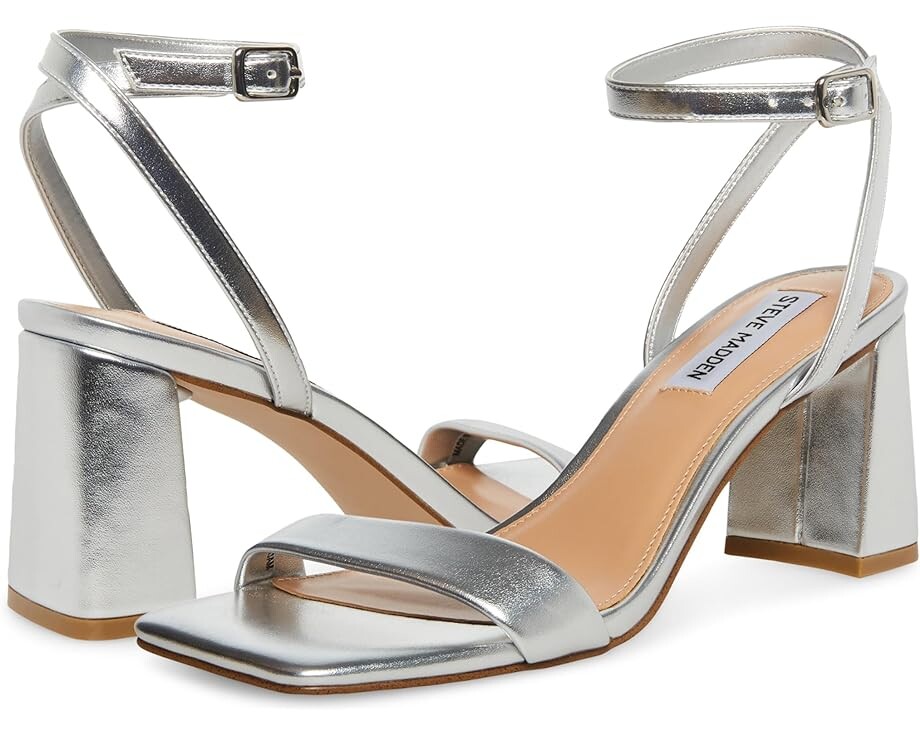 

Сандалии Steve Madden Luxe Heeled, серебряный