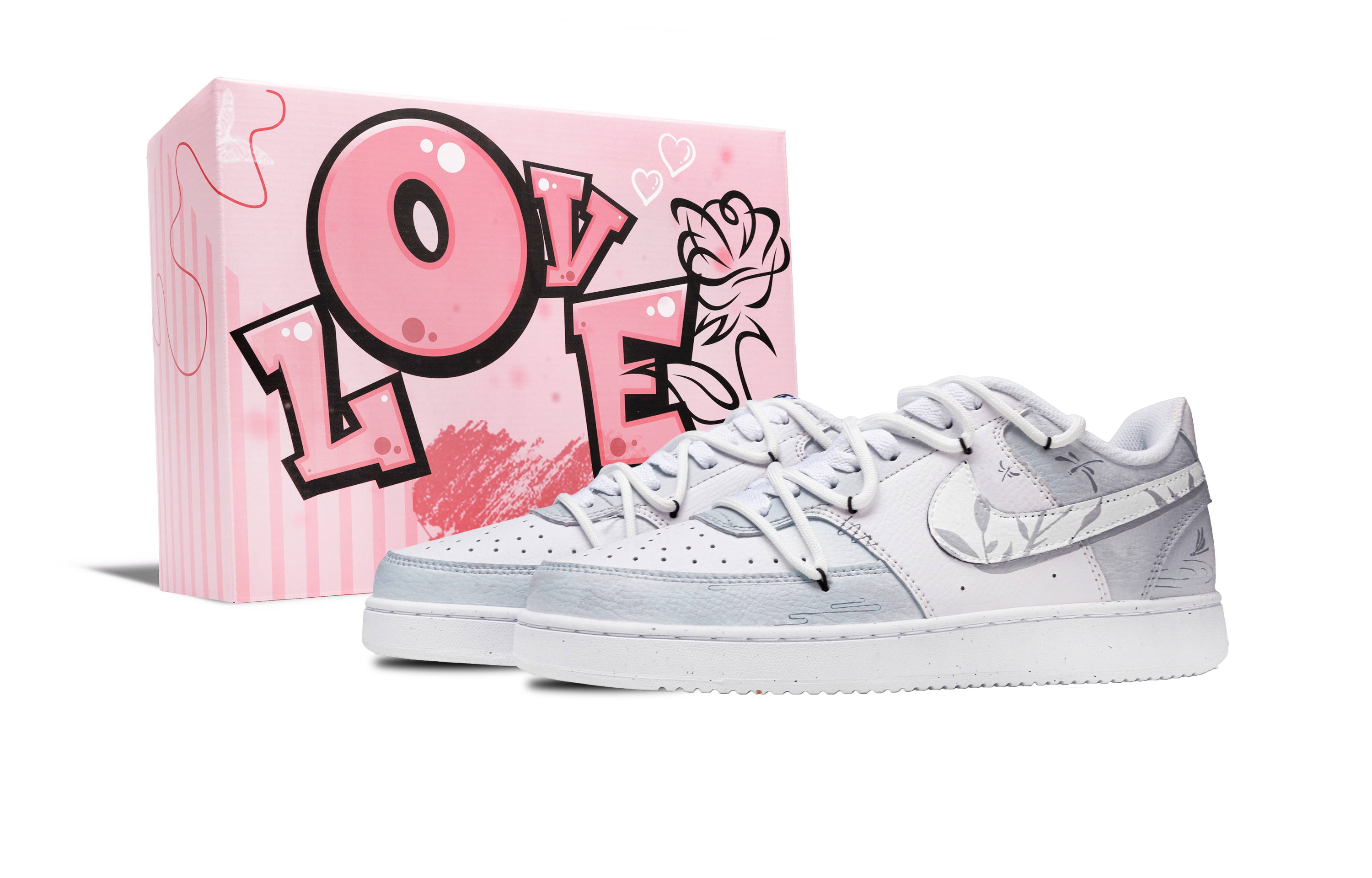 

Кроссовки для скейтбординга Court Vision 1 Low Top, мужские, светло-серые Nike, Light Gray (Box Included)