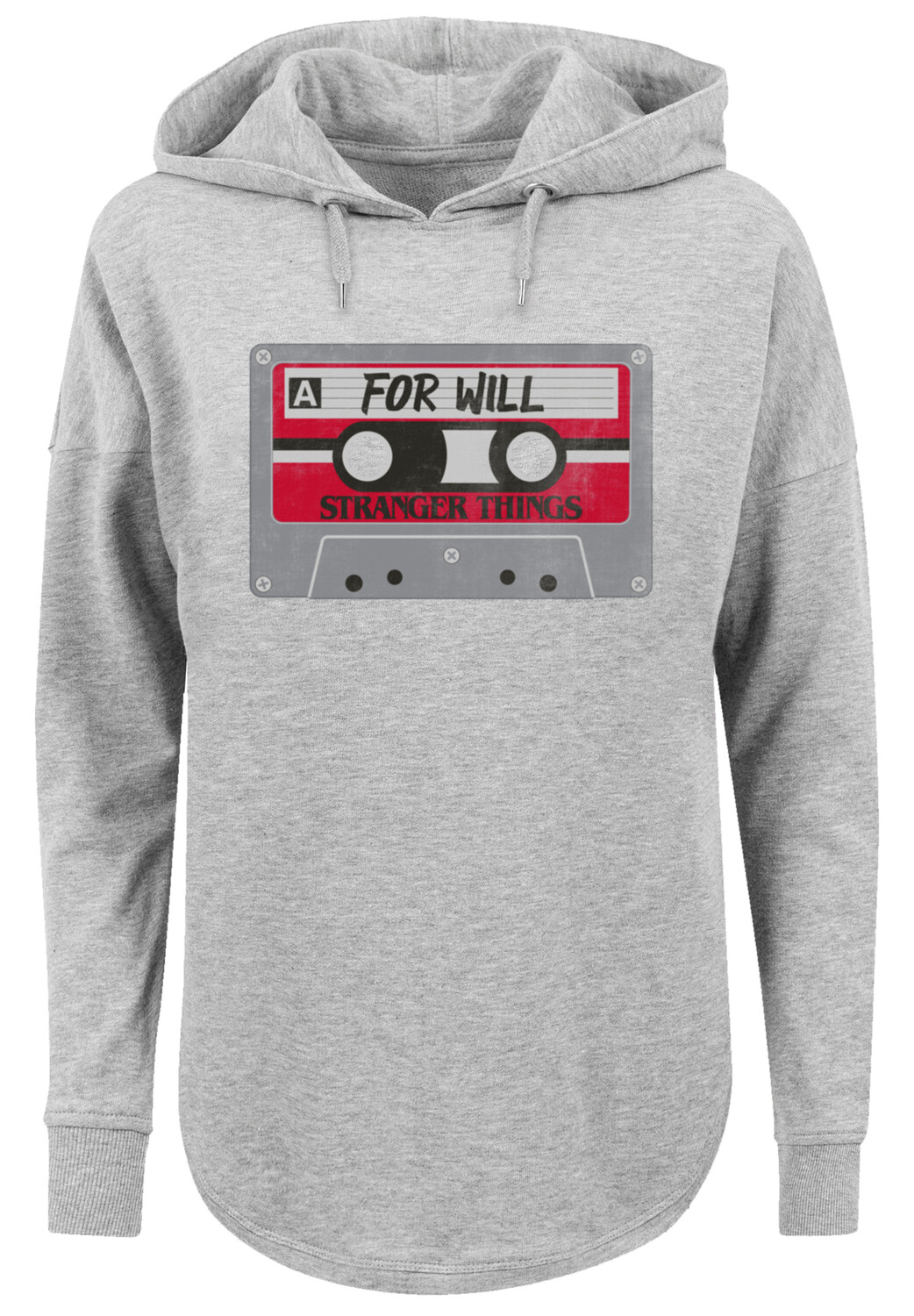 

Свитер F4NT4STIC Oversized Hoodie Stranger Things Cassette For Will Netflix TV Series, серый