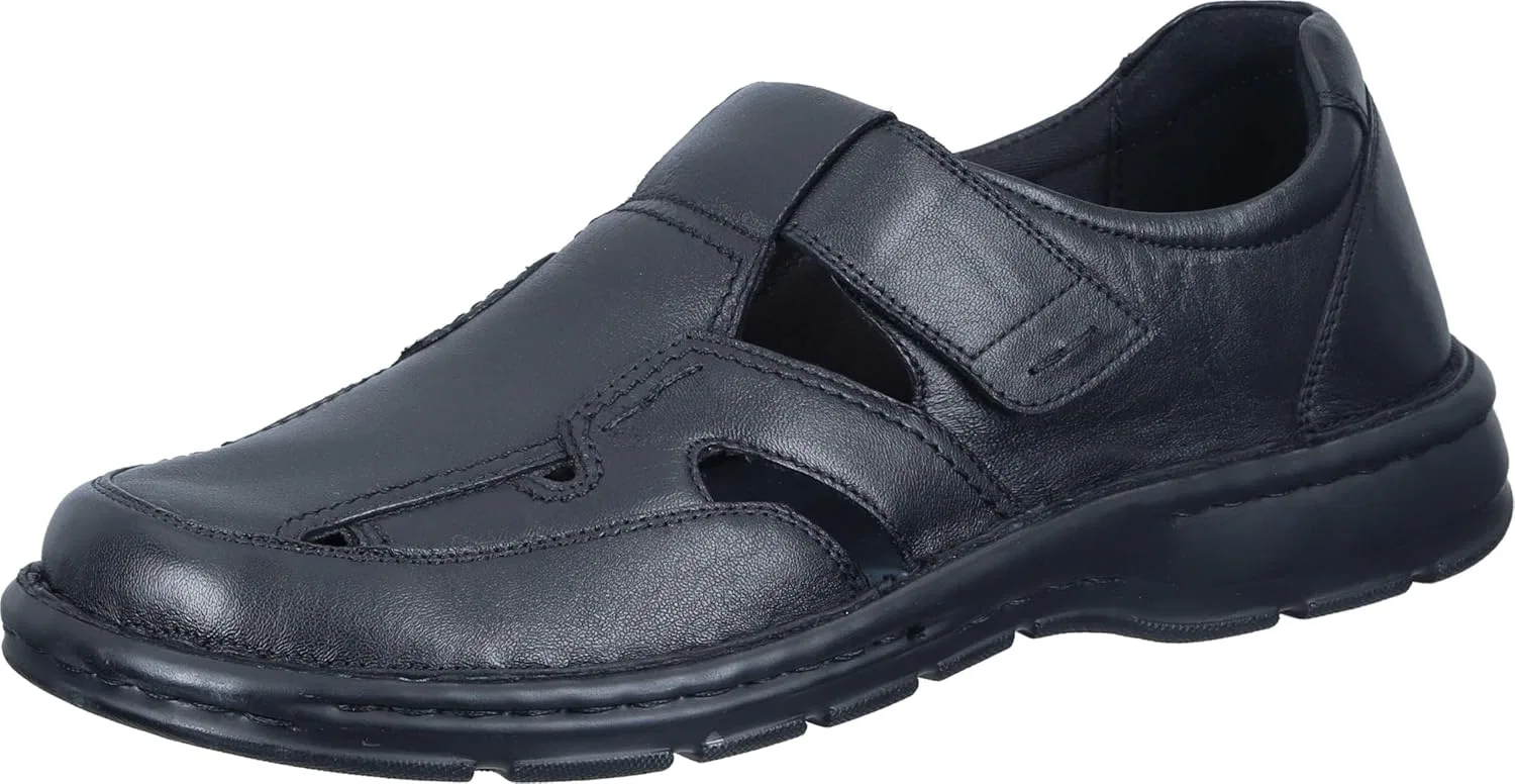 Лоферы с ремешком мужские, Black Comfortabel