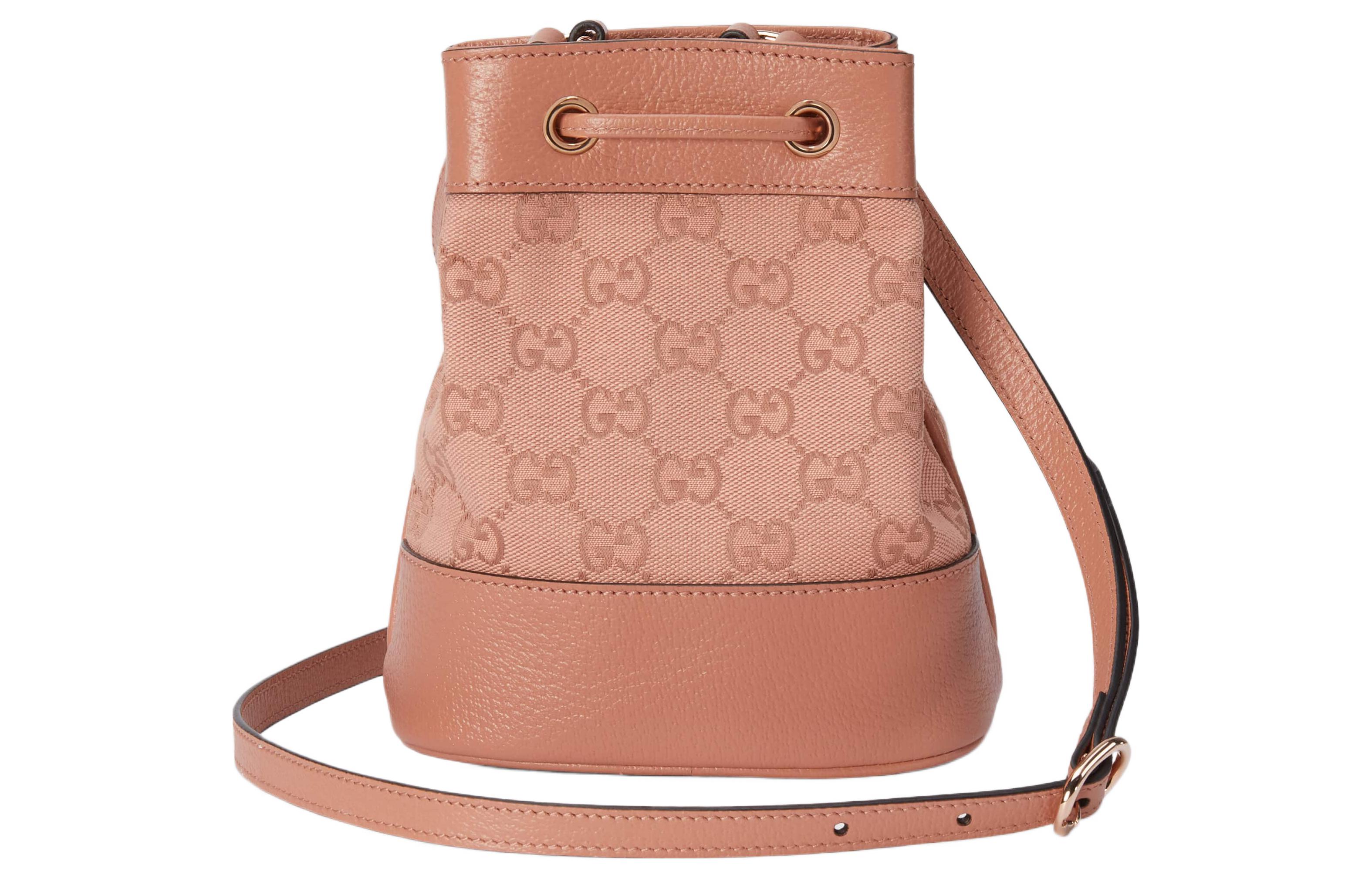 Женская сумка-ведро GUCCI Ophidia из канваса с кожаной отделкой — фото 4