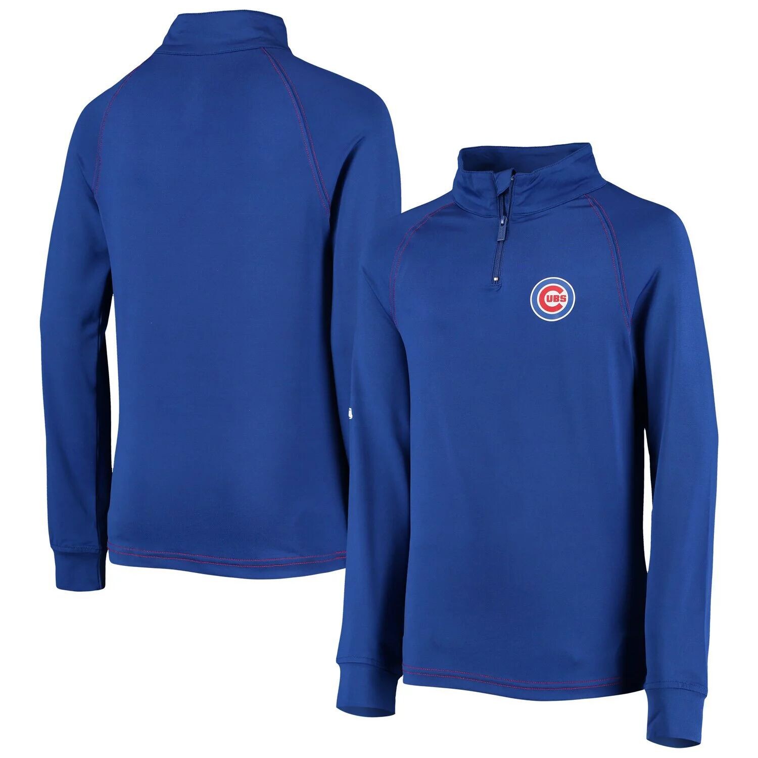 

Куртка Youth Stitches Royal Chicago Cubs с молнией длиной в четверть реглан Stitches