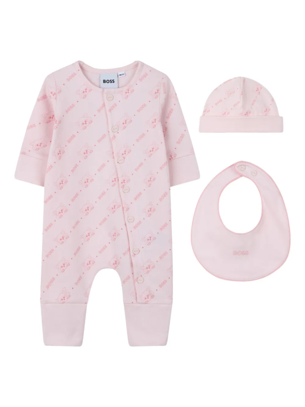 

Комплект для новорожденного с логотипом BOSS Kidswear, розовый
