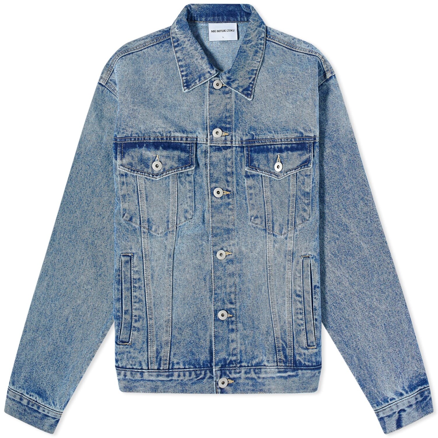 

Куртка Mki 16Oz Denim Trucker, цвет Bleach Wash