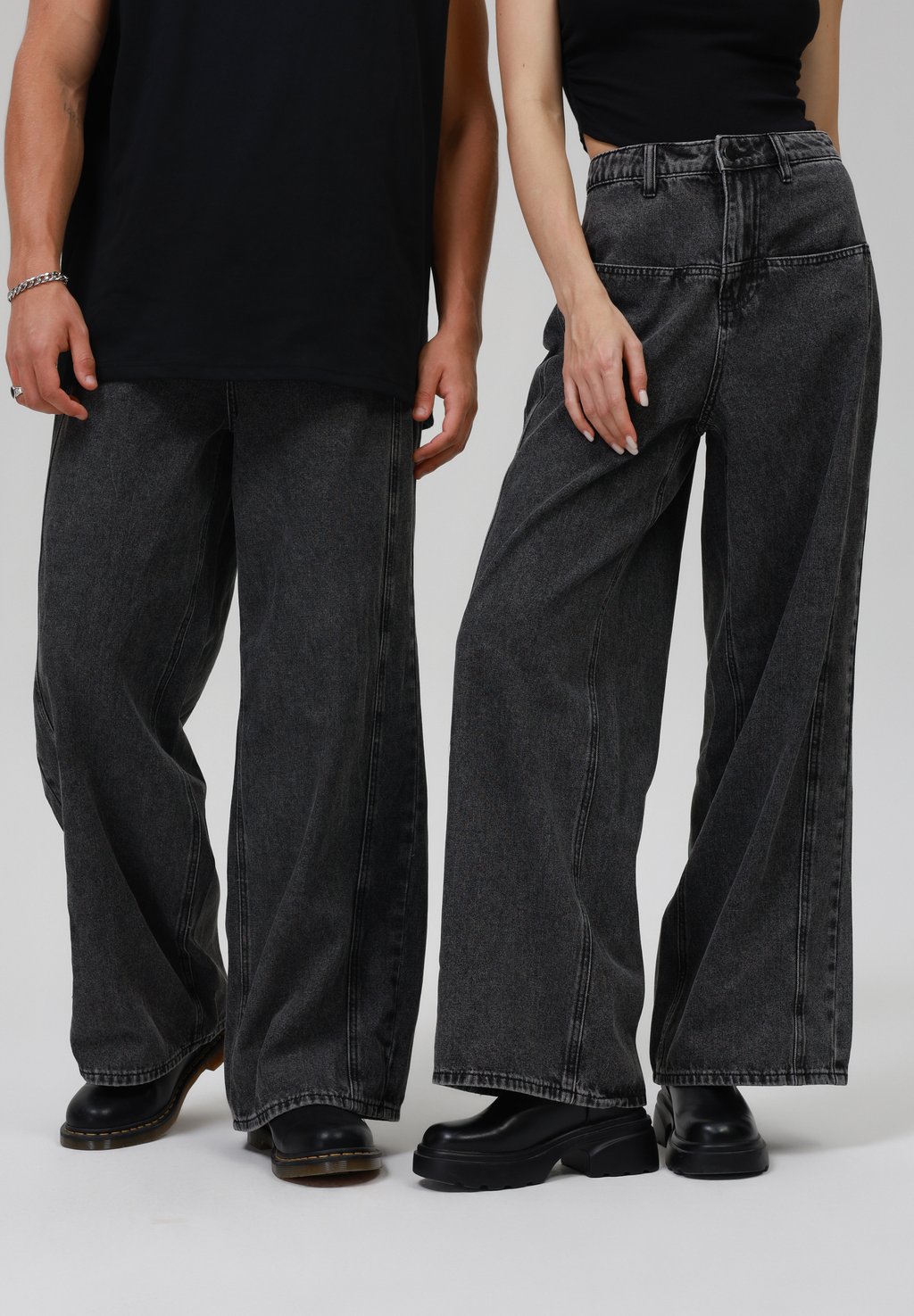 

Мешковатые джинсы UNISEX YOURTURN, цвет Black Denim