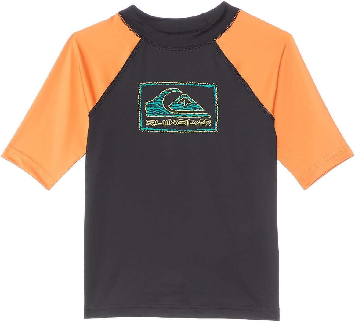 

Плавки Quiksilver Kids Everyday UPF50 Short Sleeve, цвет Black/Tangerine
