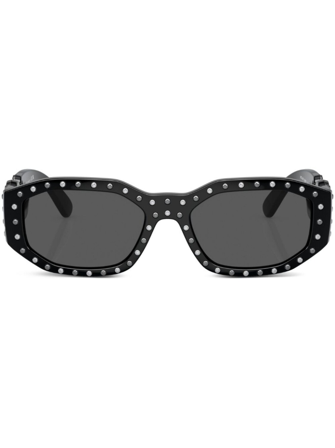 

Versace Eyewear солнцезащитные очки Biggie с заклепками, черный