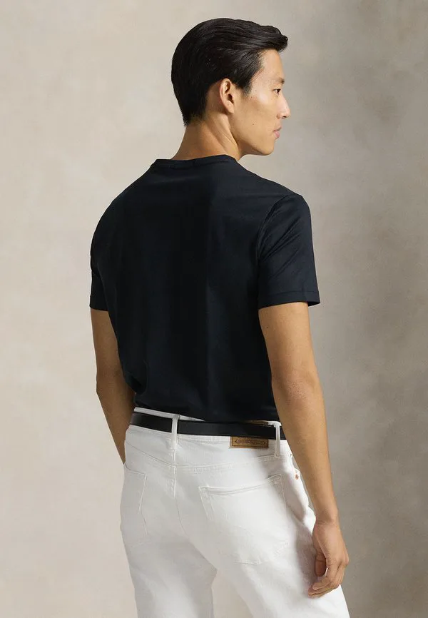 Футболка стандартного кроя lisle, базовая футболка Polo Ralph Lauren, Polo Black — фото 3