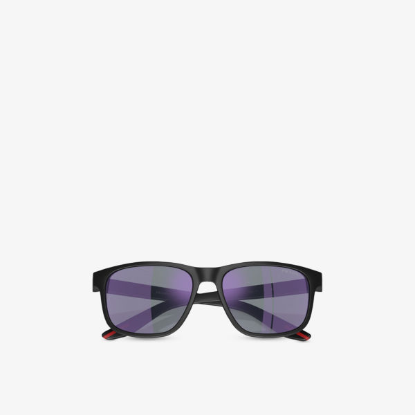 

PS 06YS солнцезащитные очки с ацетатной оправой Pillow-Frame Prada Linea Rossa, черный