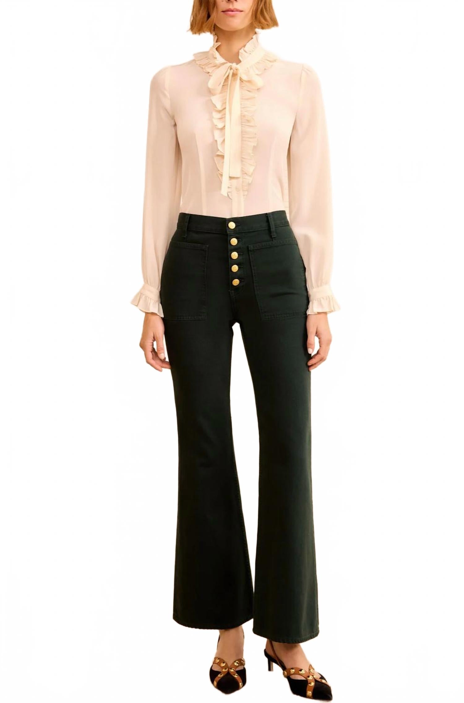 

Джинсы с высокой талией The Lou в цвете Hunter Ulla Johnson, hunter