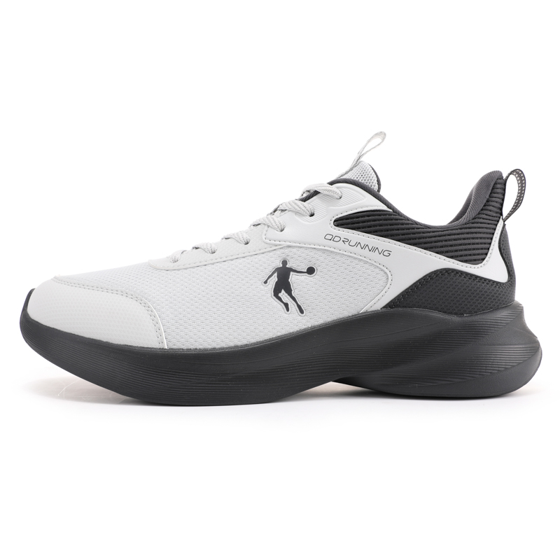 

QIAODAN Кроссовки для бега с низким верхом, устойчивые к скольжению, мужские, серо-черные