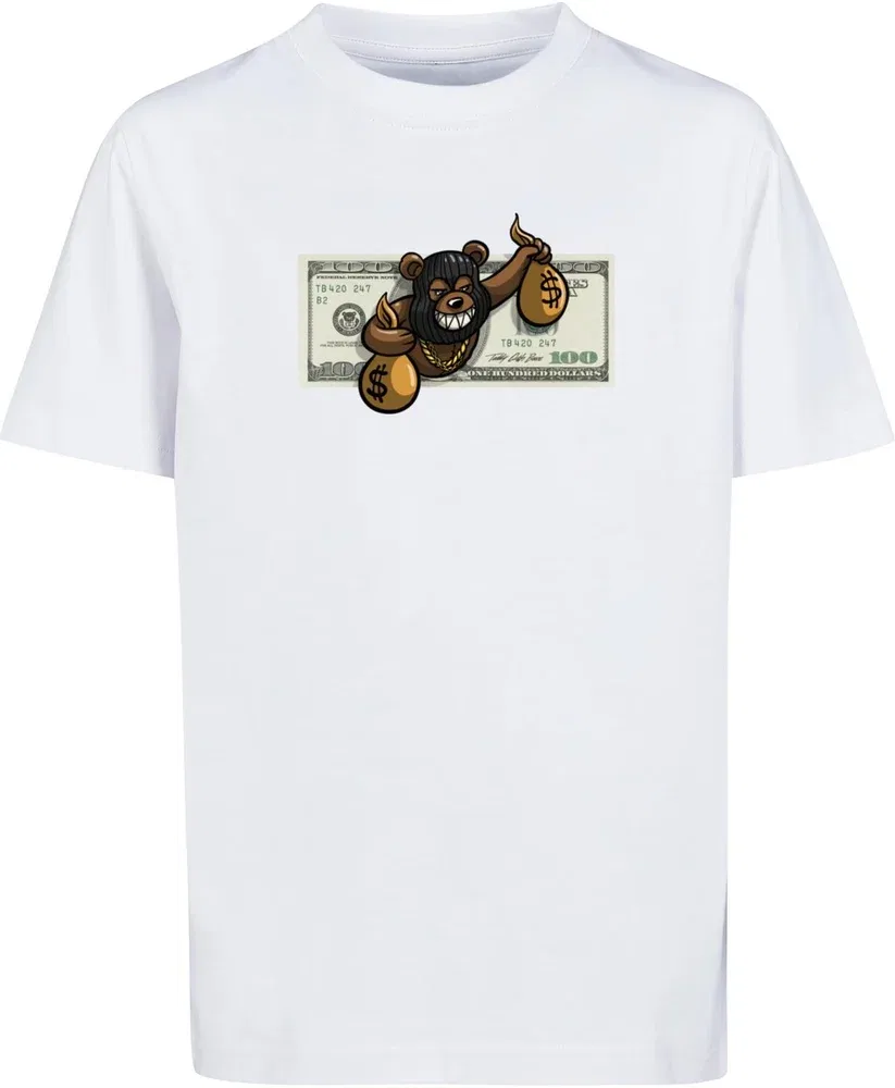 Футболка детская с медведем Mister Tee, белый