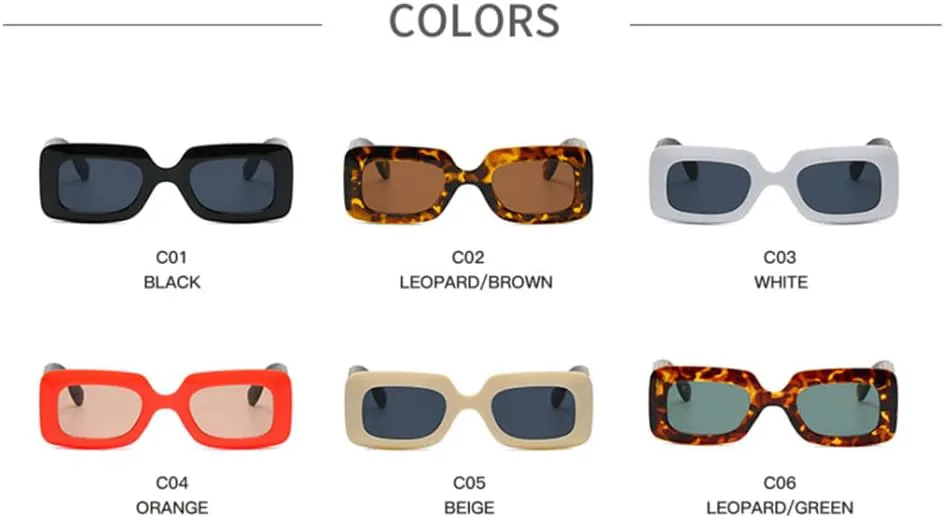 

Женские прямоугольные солнцезащитные очки в стиле ретро-панк, женские солнцезащитные очки-маска с защитой от УФ-излучения UV400 LANGSER, Leopard Frame Brown