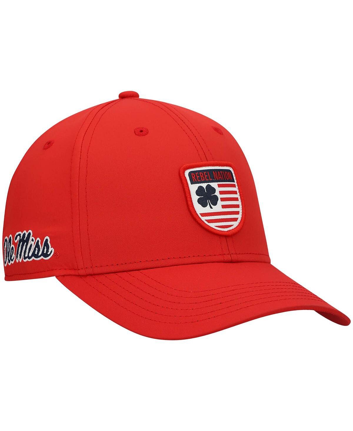 

Мужская красная кепка Ole Miss Rebels Nation Shield Snapback Black Clover