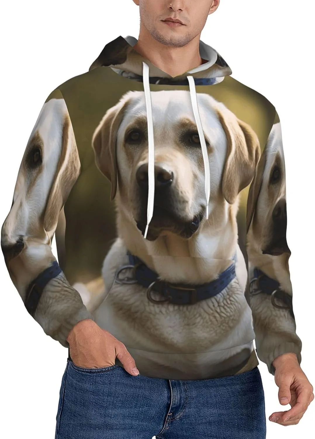 

Мужской пуловер-худи Labrador Casual с карманом SDTYKHJ