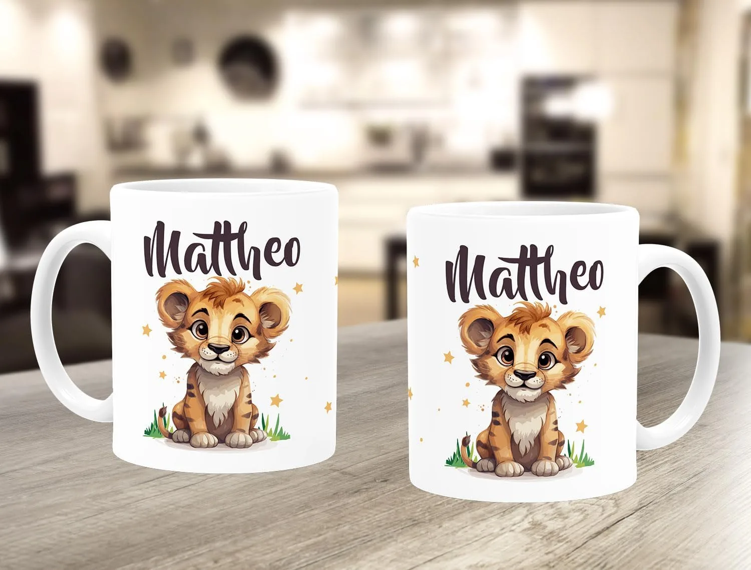 Детская пластиковая кружка с именем для малыша Lion SpecialMe — фото 3