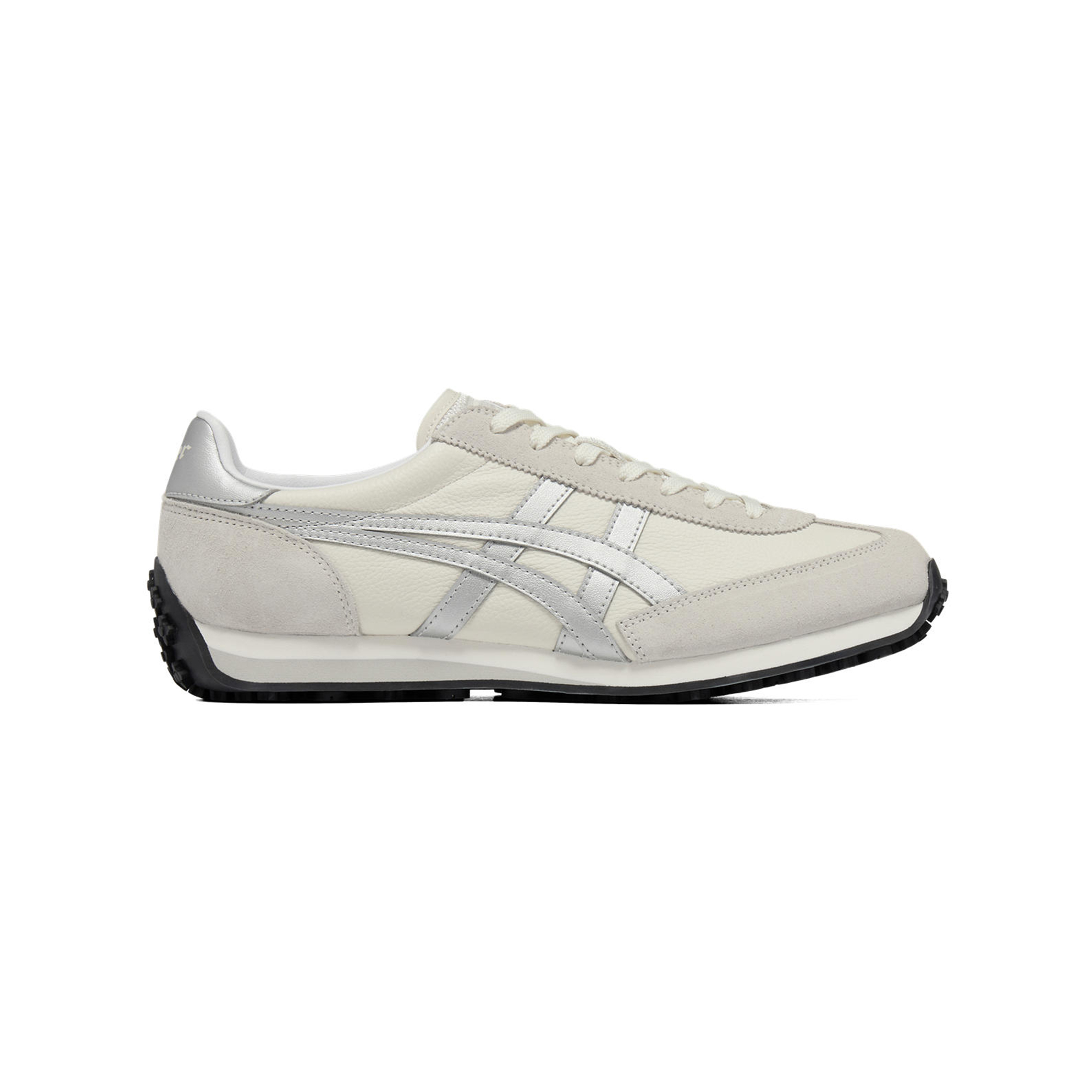 Edr 78 кожаные удобные низкие повседневные кроссовки unisex Onitsuka Tiger, бежевый/серебро — фото 3