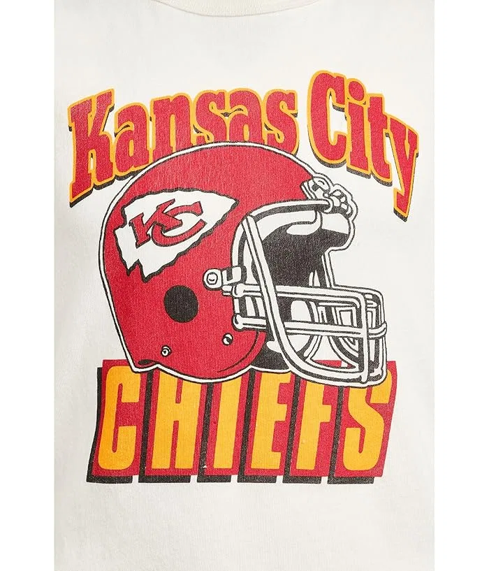 Футболка с принтом Kansas City Chiefs Junk Food Clothing Kids, Vintage White — фото 3