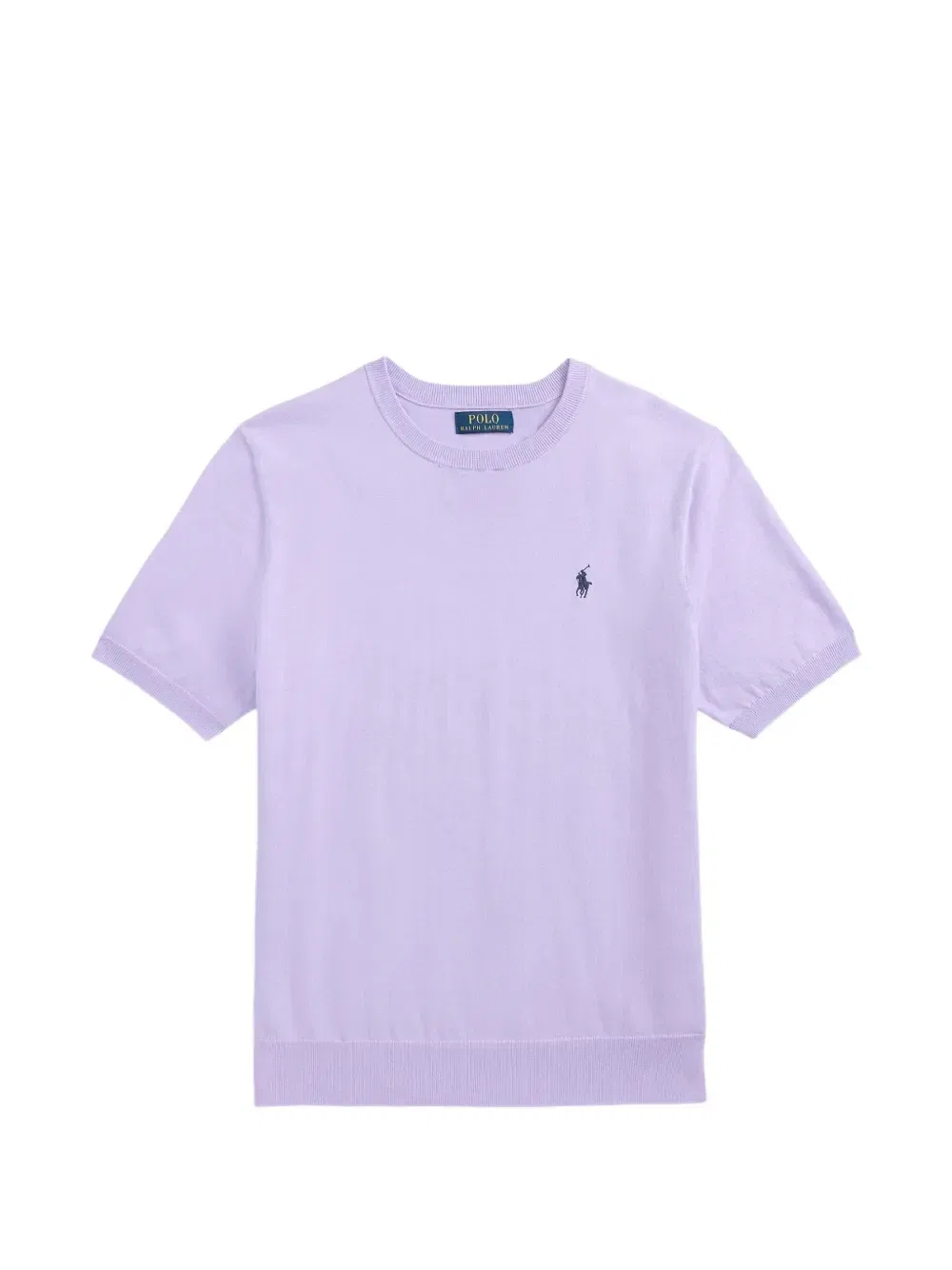 Тонкий трикотажный джемпер с вышивкой пони Polo Ralph Lauren, фиолетовый