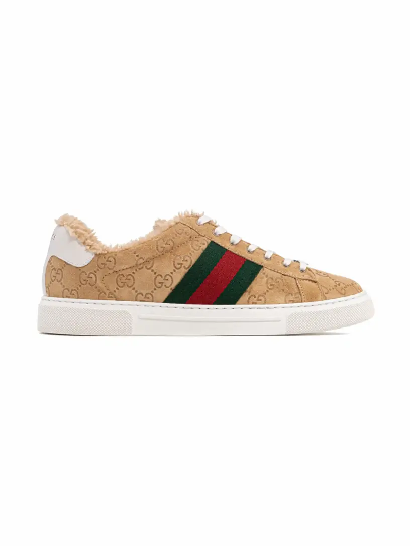 

Замшевые кеды Gucci Ace Gucci, бежевый