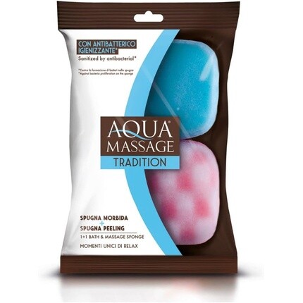 

Мягкая губка Aqua Massage Tradition + губка для пилинга — 2 шт.