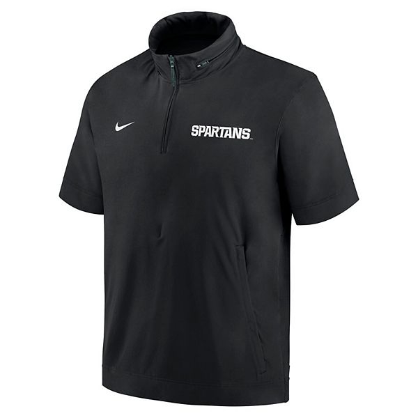 Мужская черная толстовка-полузип michigan state spartans 2024 sideline coach Nike — фото 3