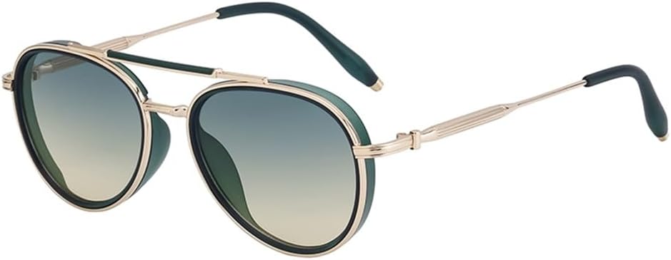 

Круглые солнцезащитные очки в стиле стимпанк для мужчин, овальные солнцезащитные очки в стиле панк для мужчин, винтажная металлическая оправа, солнцезащитные очки UV400 HDUBFY, 7