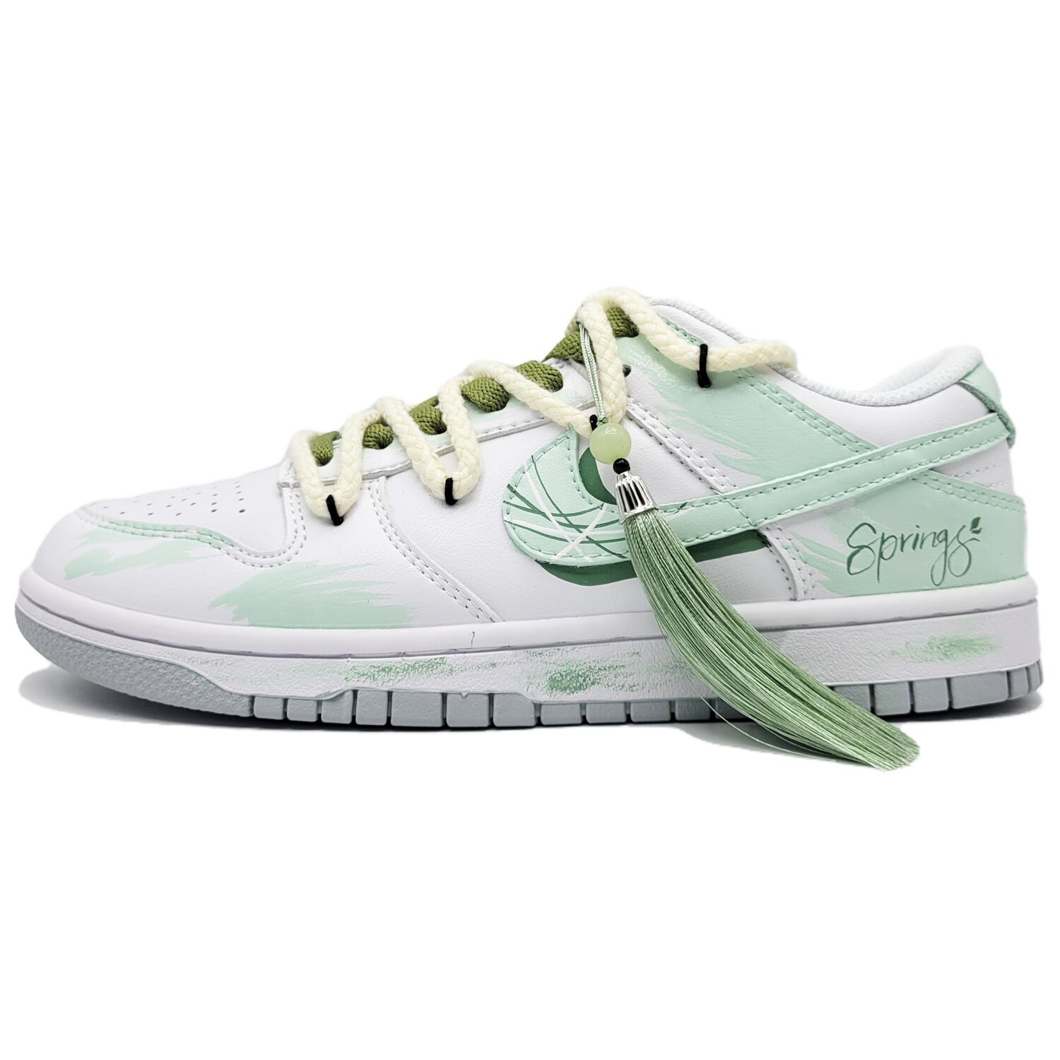 

Кроссовки Nike Dunk Skateboarding Shoes Men Low-top White/green, белый