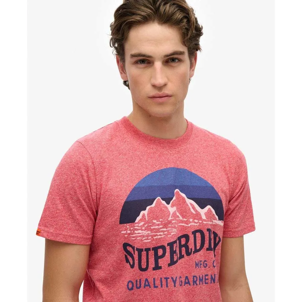 Футболка с коротким рукавом Superdry Cl Great Outdoors Relaxed, розовый — фото 4