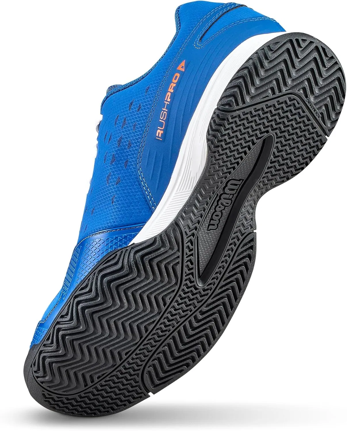 Кроссовки теннисные Wilson Rush Pro Lite Junior, Deja Vu Blue/Orange Tiger/White — фото 3