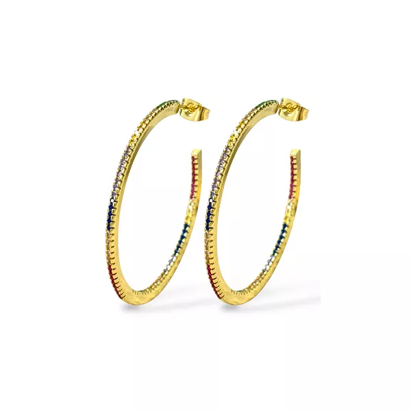 

Радужные серьги-кольца Hollywood Sensation, gold