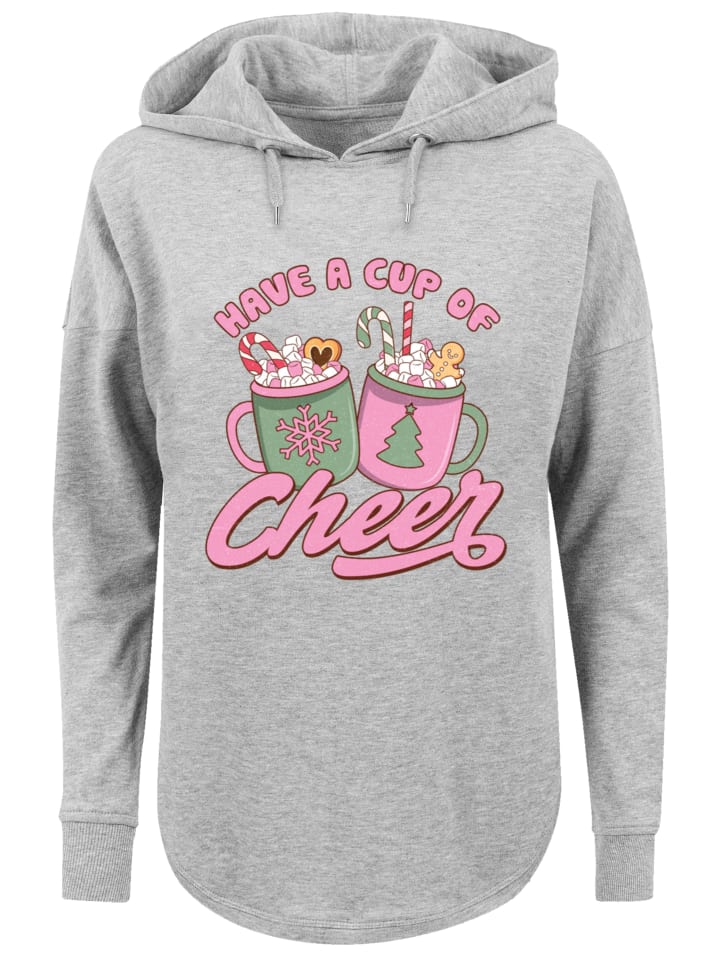 

Пуловер F4NT4STIC Oversized Hoodie Have a Cup of Cheer Weihnachten, серый