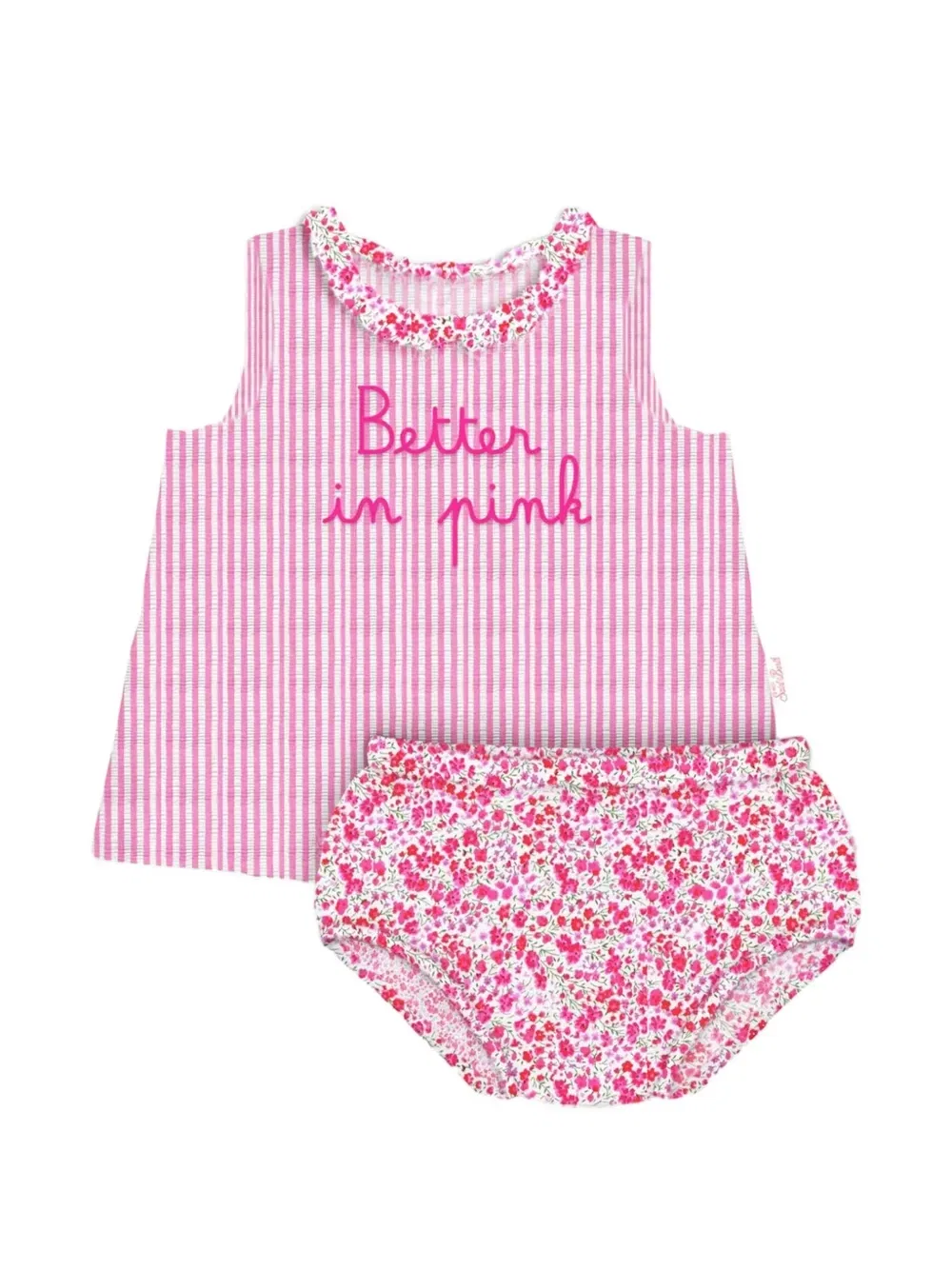 Блуза Abbie (комплект из двух вещей) MC2 Saint Barth Kids, розовый