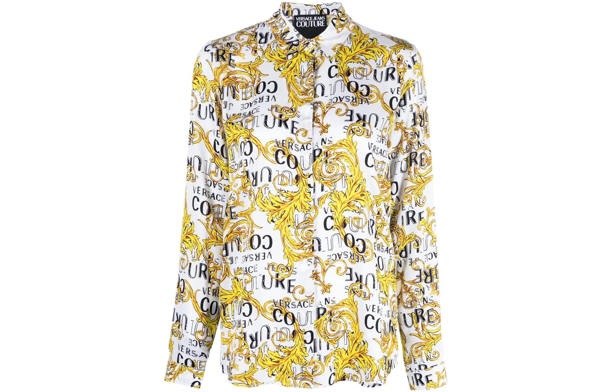 

Рубашка с длинным рукавом с принтом по всей поверхности VERSACE JEANS COUTURE, белый