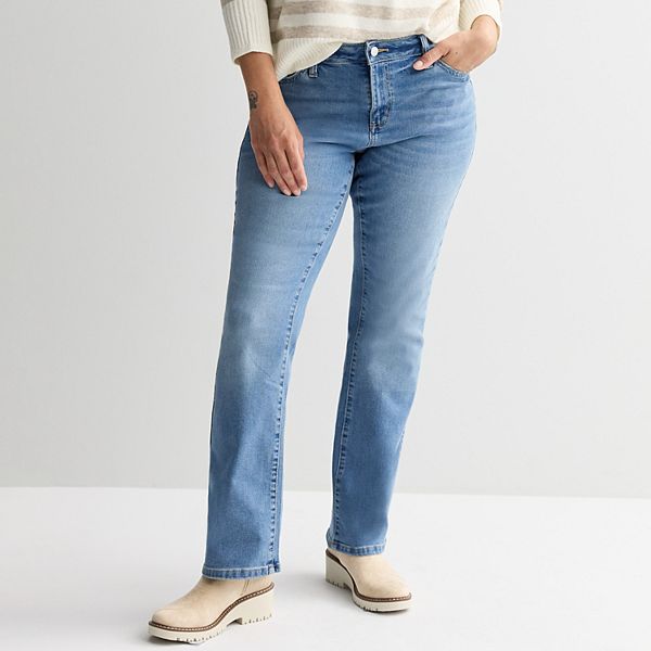 

Женские джинсы curvy mid rise bootcut Sonoma Goods For Life, Medium Blue Wash