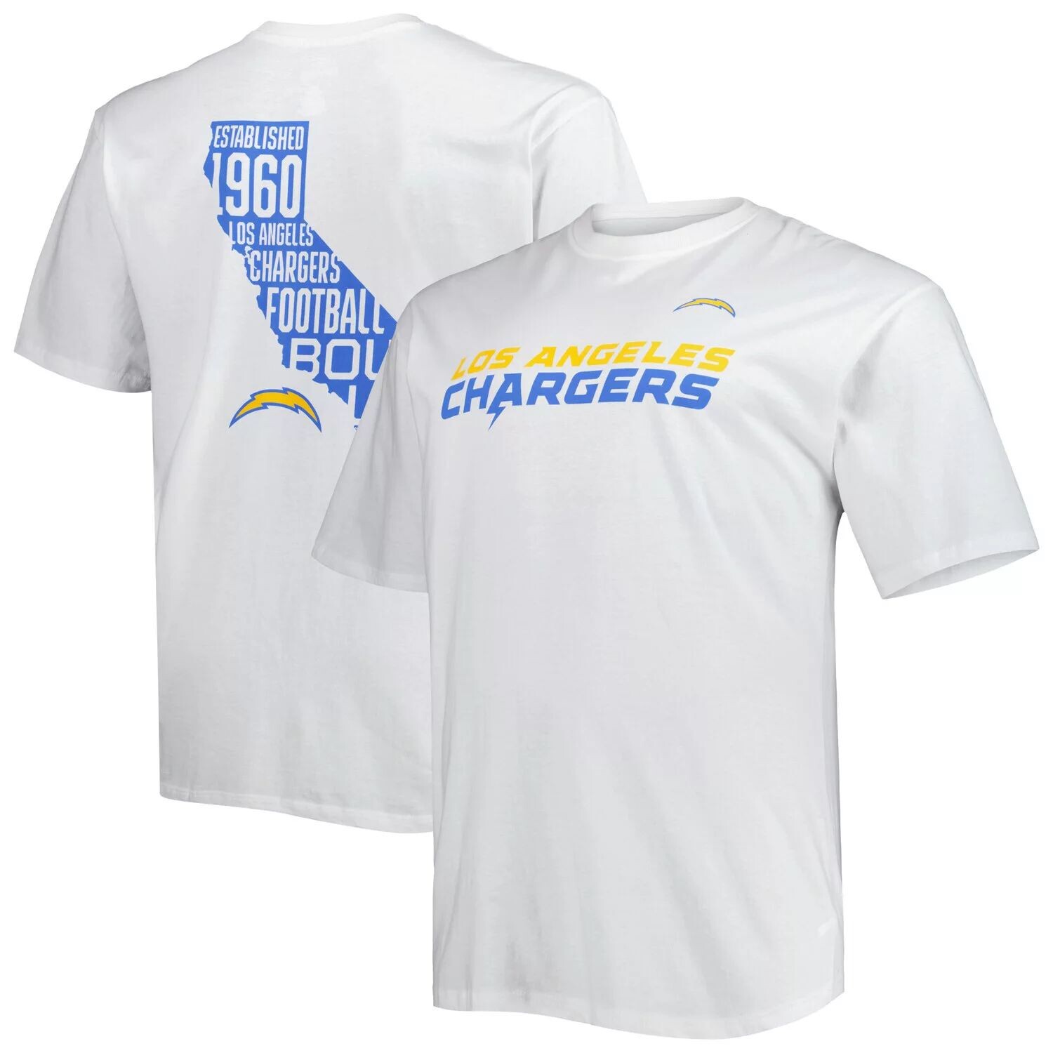 

Мужская белая фирменная футболка Los Angeles Chargers Big & Tall Hometown Collection Hot Shot Fanatics, Белый, Мужская белая фирменная футболка Los Angeles Chargers Big & Tall Hometown Collection Hot Shot Fanatics