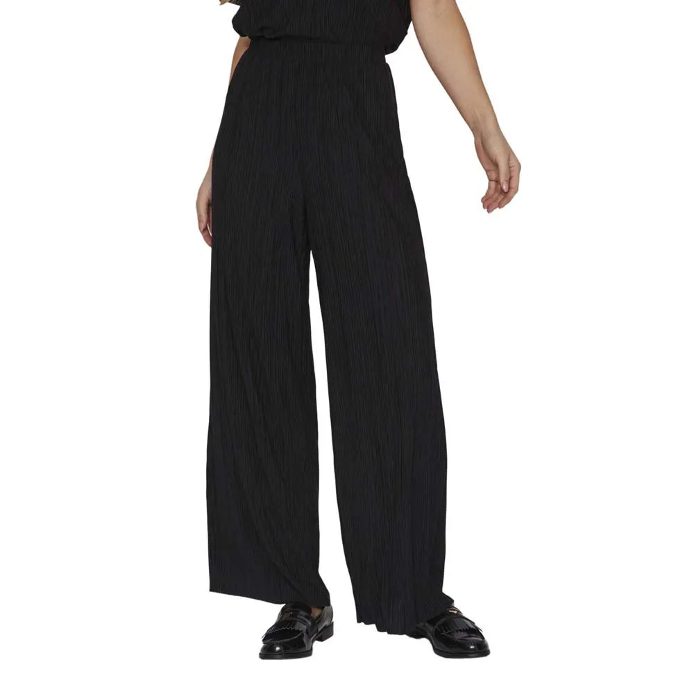 

Брюки Vila Plisa high waist, черный