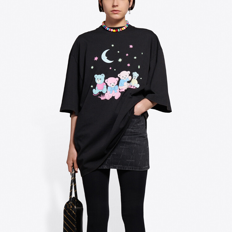 Футболка женская Balenciaga Love Bear, черный — фото 3