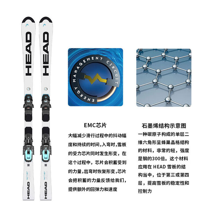 

HEAD 2324 Новые молодежные и детские соревновательные двойные лыжи WCRe.SLRDTeam 2024-25 Юниорские малые поворотные, крепления 9 фунтов, 153 см