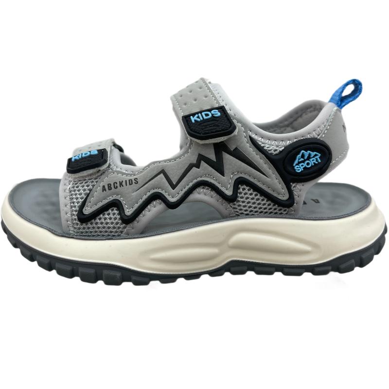 

Нескользящие и дышащие детские сандалии для детей от 3 до 7 лет ABC KIDS, серый